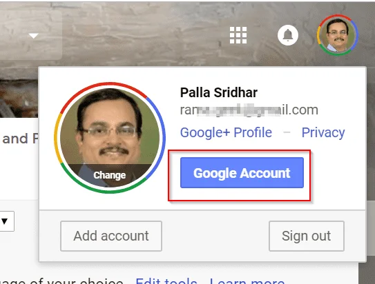 Google Blog And Tips Navigate To Google Account In Gmail Gmail Navigate To Google Account In Gmail